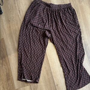 Checkered Wide Leg Pants